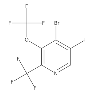 4-Bromo-5-iodo-3-(trifluoromethoxy)-2-(trifluoromethyl)pyridine Structure