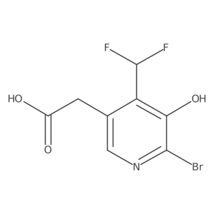 2-(6-Bromo-4-(difluoromethyl)-5-hydroxypyridin-3-yl)acetic acid结构式