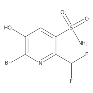 6-Bromo-2-(difluoromethyl)-5-hydroxypyridine-3-sulfonamide Structure