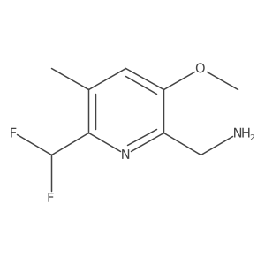 2-(Aminomethyl)-6-(difluoromethyl)-3-methoxy-5-methylpyridine Structure