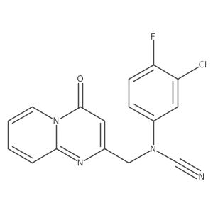 2-{[(3-chloro-4-fluorophenyl)(cyano)amino]methyl}-4H-pyrido[1,2-a]pyrimidin-4-one Structure