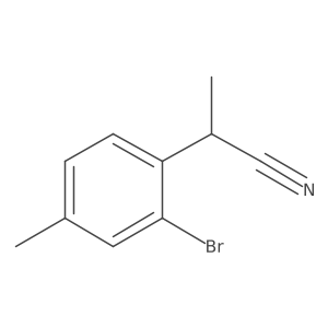 2-(2-Bromo-4-methylphenyl)propanenitrile结构式