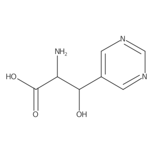 2-Amino-3-hydroxy-3-(pyrimidin-5-yl)propanoic acid结构式
