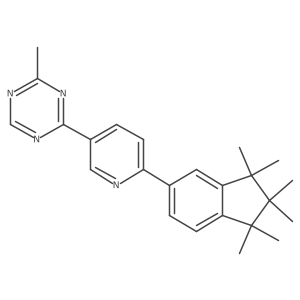 2-[6-(2,3-Dihydro-1,1,2,2,3,3-hexamethyl-1h-inden-5-yl)-3-pyridinyl]-4-methyl-1,3,5-triazine结构式