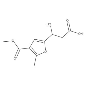 3-Hydroxy-3-[4-(methoxycarbonyl)-5-methylfuran-2-yl]propanoic acid结构式
