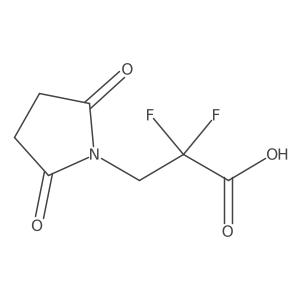 3-(2,5-Dioxopyrrolidin-1-yl)-2,2-difluoropropanoic acid结构式