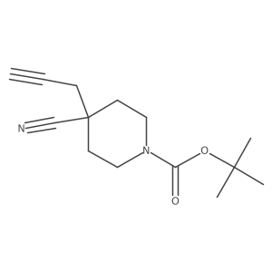 Tert-butyl 4-cyano-4-(prop-2-yn-1-yl)piperidine-1-carboxylate Structure