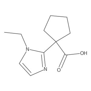1-(1-Ethyl-1h-imidazol-2-yl)cyclopentane-1-carboxylic acid结构式