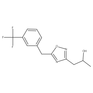 1,2,4-Oxadiazole-3-ethanol, I+/--methyl-5-[[3-(trifluoromethyl)phenyl]methyl]- Structure