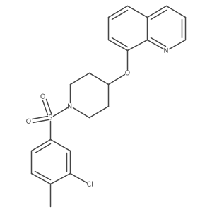 8-((1-((3-Chloro-4-methylphenyl)sulfonyl)piperidin-4-yl)oxy)quinoline结构式