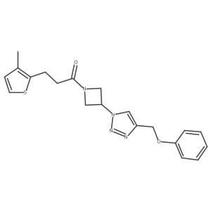3-(3-methylthiophen-2-yl)-1-{3-[4-(phenoxymethyl)-1H-1,2,3-triazol-1-yl]azetidin-1-yl}propan-1-one Structure