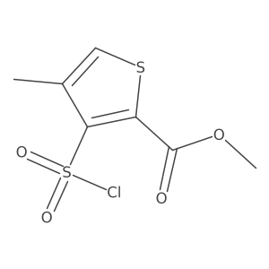 Methyl 3-(chlorosulfonyl)-4-methylthiophene-2-carboxylate Structure
