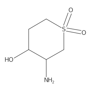 rac-(3R,4S)-3-amino-4-hydroxy-1lambda6-thiane-1,1-dione结构式