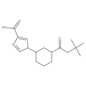 1-{1-[(tert-butoxy)carbonyl]piperidin-3-yl}-1H-imidazole-4-carboxylic acid Structure