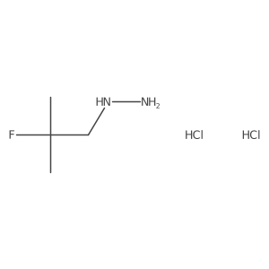 (2-Fluoro-2-methylpropyl)hydrazine dihydrochloride Structure