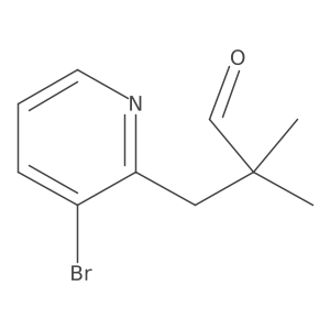 3-(3-Bromopyridin-2-yl)-2,2-dimethylpropanal结构式