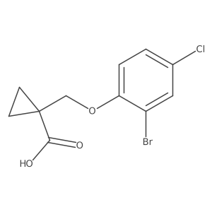 1-((2-Bromo-4-chlorophenoxy)methyl)cyclopropanecarboxylic acid Structure