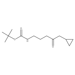 tert-butyl N-(5-cyclopropyl-4-oxopentyl)carbamate结构式
