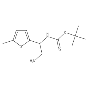 tert-butyl N-[2-amino-1-(5-methylthiophen-2-yl)ethyl]carbamate Structure