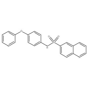 N-(4-(pyridin-3-yloxy)phenyl)quinoline-6-sulfonamide结构式
