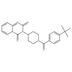 3-[1-[6-(trifluoromethyl)pyridine-3-carbonyl]piperidin-4-yl]-4aH-quinazoline-2,4-dione结构式