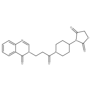 3-(1-(3-(4-oxoquinazolin-3(4H)-yl)propanoyl)piperidin-4-yl)oxazolidine-2,4-dione结构式
