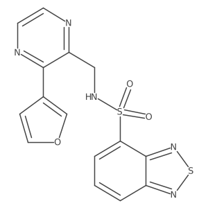 N-((3-(furan-3-yl)pyrazin-2-yl)methyl)benzo[c][1,2,5]thiadiazole-4-sulfonamide Structure