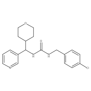 1-(4-chlorobenzyl)-3-(pyridin-3-yl(tetrahydro-2H-pyran-4-yl)methyl)urea结构式