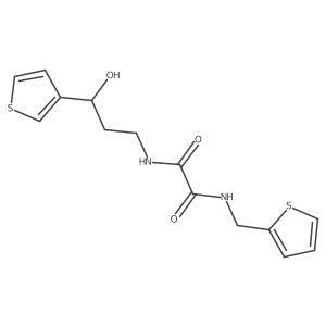 N1-(3-hydroxy-3-(thiophen-3-yl)propyl)-N2-(thiophen-2-ylmethyl)oxalamide结构式
