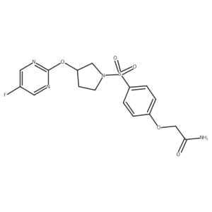 2-(4-((3-((5-Fluoropyrimidin-2-yl)oxy)pyrrolidin-1-yl)sulfonyl)phenoxy)acetamide Structure