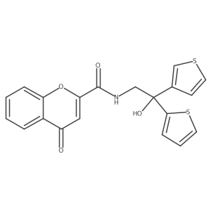 N-(2-hydroxy-2-(thiophen-2-yl)-2-(thiophen-3-yl)ethyl)-4-oxo-4H-chromene-2-carboxamide Structure