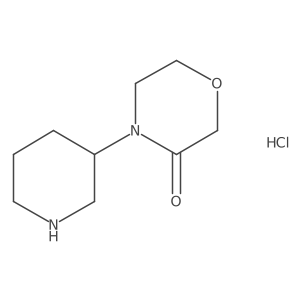 4-(Piperidin-3-yl)morpholin-3-one hydrochloride Structure