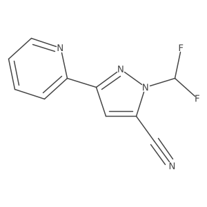 1-(difluoromethyl)-3-(pyridin-2-yl)-1H-pyrazole-5-carbonitrile Structure