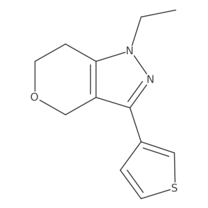 1-Ethyl-3-(thiophen-3-yl)-1,4,6,7-tetrahydropyrano[4,3-c]pyrazole Structure