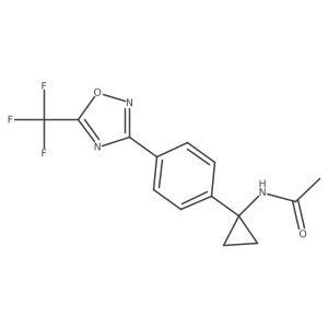 N-(1-{4-[5-(trifluoromethyl)-1,2,4-oxadiazol-3-yl]phenyl}cyclopropyl)acetamide结构式
