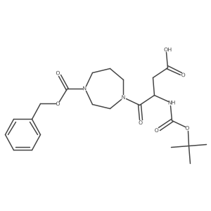 4-(4-((Benzyloxy)carbonyl)-1,4-diazepan-1-yl)-3-((tert-butoxycarbonyl)amino)-4-oxobutanoic acid Structure