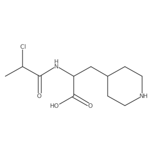 2-(2-Chloropropanamido)-3-(piperidin-4-yl)propanoic acid Structure