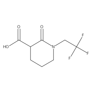 2-Oxo-1-(2,2,2-trifluoroethyl)piperidine-3-carboxylic acid Structure
