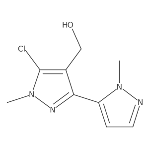 [5-chloro-1-methyl-3-(1-methyl-1H-pyrazol-5-yl)-1H-pyrazol-4-yl]methanol结构式