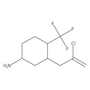 3-(2-Chloroprop-2-en-1-yl)-4-(trifluoromethyl)cyclohexan-1-amine Structure