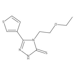 4-(2-ethoxyethyl)-5-(thiophen-3-yl)-4H-1,2,4-triazole-3-thiol结构式