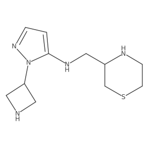 1-(azetidin-3-yl)-N-[(thiomorpholin-3-yl)methyl]-1H-pyrazol-5-amine Structure