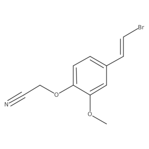 2-[4-(2-Bromoethenyl)-2-methoxyphenoxy]acetonitrile Structure