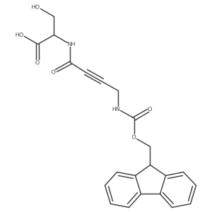 (2S)-2-[4-({[(9H-fluoren-9-yl)methoxy]carbonyl}amino)but-2-ynamido]-3-hydroxypropanoic acid Structure