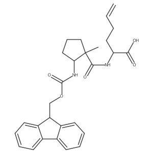 2-{[2-({[(9H-fluoren-9-yl)methoxy]carbonyl}amino)-1-methylcyclopentyl]formamido}hex-5-enoic acid Structure