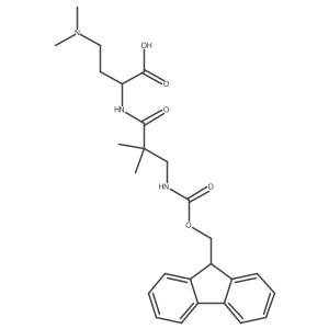 4-(dimethylamino)-2-[3-({[(9H-fluoren-9-yl)methoxy]carbonyl}amino)-2,2-dimethylpropanamido]butanoic acid结构式