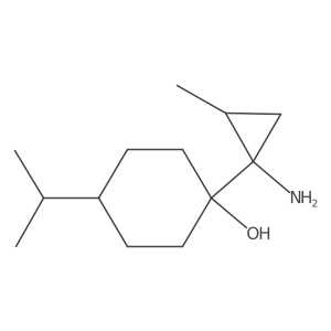 1-(1-Amino-2-methylcyclopropyl)-4-(propan-2-yl)cyclohexan-1-ol结构式