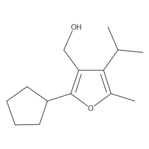 [2-Cyclopentyl-5-methyl-4-(propan-2-yl)furan-3-yl]methanol Structure