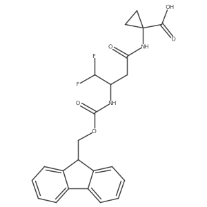 1-[3-({[(9H-fluoren-9-yl)methoxy]carbonyl}amino)-4,4-difluorobutanamido]cyclopropane-1-carboxylic acid Structure