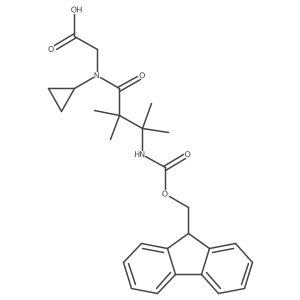 2-[N-cyclopropyl-3-({[(9H-fluoren-9-yl)methoxy]carbonyl}amino)-2,2,3-trimethylbutanamido]acetic acid结构式